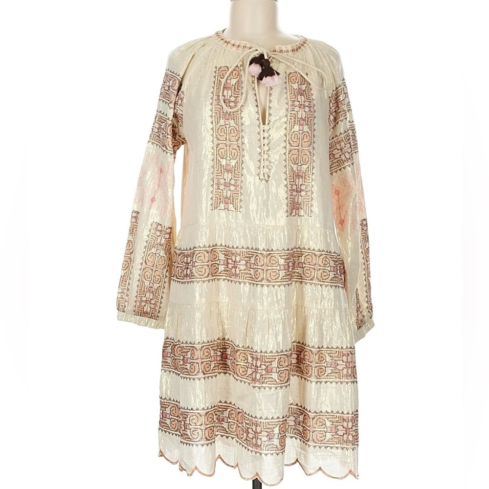 Rose and Rose Ravello Embroidered Metallic Dress M New w/ Tags  $385
Boho Chic